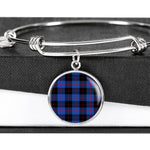 Scotstee Shop - Angus Modern Clan Scotland Tartan Plaid Charm Circle Bangle Bracelet Jewelry Gift  For Women