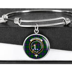 Scotstee Shop - Carmichael Modern Clan Scotland Tartan Plaid Charm Circle Bangle Bracelet Jewelry Gift  For Women
