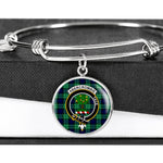 Scotstee Shop - Abercrombie Clan Scotland Tartan Plaid Charm Circle Bangle Bracelet Jewelry Gift  For Women