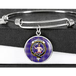 Scotstee Shop - Allardice Clan Scotland Tartan Plaid Charm Circle Bangle Bracelet Jewelry Gift  For Women