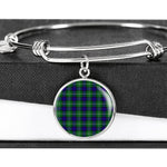 Scotstee Shop - Alexander Clan Scotland Tartan Plaid Charm Circle Bangle Bracelet Jewelry Gift  For Women