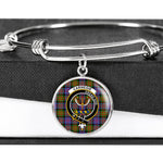 Scotstee Shop - Carnegie Ancient Clan Scotland Tartan Plaid Charm Circle Bangle Bracelet Jewelry Gift  For Women