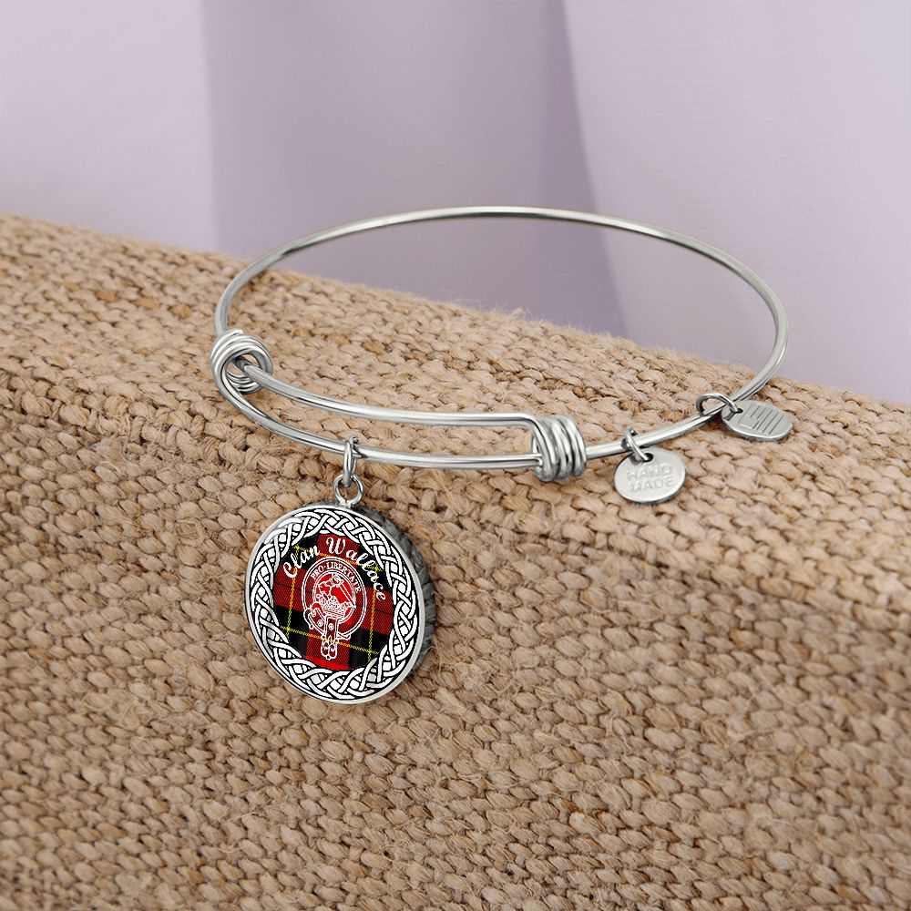 Scotstee Shop - Scotstee Shop Jewelry Wallace Crest Clan Scotland Tartan Plaid Charm Circle Bangle Bracelet Jewelry Gift  For Women