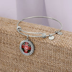 Scotstee Shop - Scotstee Shop Jewelry Wallace Crest Clan Scotland Tartan Plaid Charm Circle Bangle Bracelet Jewelry Gift  For Women