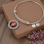Scotstee Shop - Scotstee Shop Jewelry Wallace Crest Clan Scotland Tartan Plaid Charm Circle Bangle Bracelet Jewelry Gift  For Women