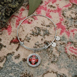 Scotstee Shop - Scotstee Shop Jewelry Wallace Crest Clan Scotland Tartan Plaid Charm Circle Bangle Bracelet Jewelry Gift  For Women