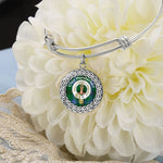 Scotstee Shop Jewelry Henderson Old Crest Clan Scotland Tartan Plaid Charm Circle Bangle Bracelet Jewelry Gift  For Women
