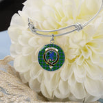 Scotstee Shop Jewelry Forsyth Clan Scotland Tartan Plaid Charm Circle Bangle Bracelet Jewelry Gift  For Women