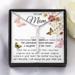 Mom Necklace Gift - To My Mom - Gift From Daughter - Mother's Day Necklace Mother's Day Artisan Crafted Cross Necklace