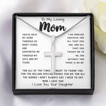 To My Loving Mom Necklace Gift I Need To Say Mom I Love You Gift For Her Mother's Day Necklace Mother's Day Artisan Crafted Cross Necklace