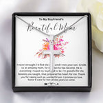 Mother-In-Law Necklace, Necklace Gift For Boyfriend's Mom, To My Boyfriend's Mom Gift, Future Mother-In-Law Mother's Day Artisan Crafted Cross Necklace