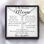 Mom Necklace - To My Amazing Mom Gorgeous Necklace for Mom from Daughter Mother's Day Gift Mother's Day Artisan Crafted Cross Necklace