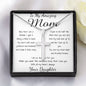 Mom Necklace - To My Amazing Mom Gorgeous Necklace for Mom from Daughter Mother's Day Gift Mother's Day Artisan Crafted Cross Necklace