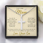 To My Loving Mom Necklace You Are Important To Me Gift For Her Mother's Day Mother's Day Necklace Mother's Day Artisan Crafted Cross Necklace