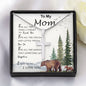 Mom Necklace, To My Mom I Love You To The Moon and Back Necklace, Gift For Mom Birthday Necklace Mother's Day Artisan Crafted Cross Necklace