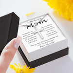 Mom Necklace - To Mom Necklace, Gift for Mom from Son Mother's Day Artisan Crafted Cross Necklace