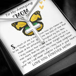 Mom Necklace Gift - To My Amazing Mom - From Son - Beautiful Gift Set Mom Necklace Mother's Day Artisan Crafted Cross Necklace