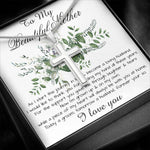 Mom Necklace, Son To My Mother Necklace On Wedding Day Gift For Mom, Mother Of The Groom Gift From Groom Mother's Day Artisan Crafted Cross Necklace