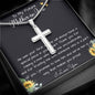 To My Future Mother In Law, Wedding For Her Mother's Gift Necklace Mother's Day Artisan Crafted Cross Necklace