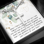Boyfriend’s Mom Necklace, Gift For Boyfriend’s Mom, To My Boyfriends Mom Necklace Mother's Day Artisan Crafted Cross Necklace