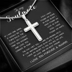 To My Soulmate - You Are My Life, My Love, And My Best Friend Mother's Day Necklace Mother's Day Artisan Crafted Cross Necklace