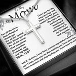 Mom Necklace -To My Mom - I Need To Say I Love You, Mom... I Do - Mother's Day Gift Mother's Day Artisan Crafted Cross Necklace