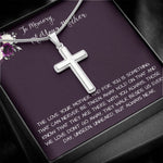 Daughter Necklace, Daughter loss of mom necklace gift, mother passing, loss of mother, sympathy In Memory Of Your Mother Necklace Mother's Day Artisan Crafted Cross Necklace