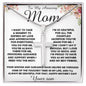To my Amazing Mom Gift From Son Mother's Day Necklace Mother's Day Artisan Crafted Cross Necklace