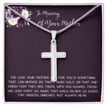 Daughter Necklace, Daughter loss of mom necklace gift, mother passing, loss of mother, sympathy In Memory Of Your Mother Necklace Mother's Day Artisan Crafted Cross Necklace