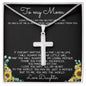 To My Mom Necklace You Are The World Mother Gift Necklace Mother's Day Artisan Crafted Cross Necklace