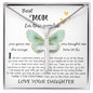 Mom Necklace Gift - Daughter Gift To Best Mom, You Gave Me The Wings To Fly Mom Necklace Mother's Day Artisan Crafted Cross Necklace