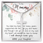 Mom Necklace, To My Mom Necklace Card – Alluring Beauty Necklace – Jewelry For Mom Gifts Mother's Day Artisan Crafted Cross Necklace