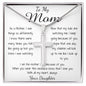 Mom Necklace - To Mom Necklace, Gorgeous Necklace for Mom from Daughter Mother's Day Gift Mother's Day Artisan Crafted Cross Necklace