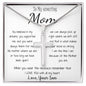 Mom Necklace - Gift for Mom from Son Mother's Day Artisan Crafted Cross Necklace