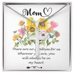Mother Necklace - You Will Always Be In My Heart - Mother's Day Necklace Mother's Day Artisan Crafted Cross Necklace