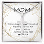 Mom Necklace - Love You Always And Forever Mother's Day Gift Mother's Day Artisan Crafted Cross Necklace