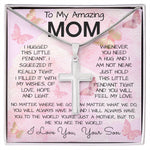 To My Mom Necklace From Son Gift Ideas For Mother's Day Necklace Mother's Day Artisan Crafted Cross Necklace