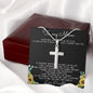 To My Mom Necklace You Are The World Mother Gift Necklace Mother's Day Artisan Crafted Cross Necklace