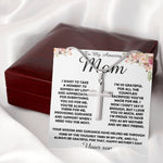To my Amazing Mom Gift From Son Mother's Day Necklace Mother's Day Artisan Crafted Cross Necklace
