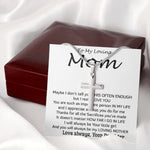 To My Loving Mom - Important Person In My Life Mother's Day Gift From Daughter Necklace Mother's Day Artisan Crafted Cross Necklace
