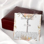 Bonus Mom Necklace, To My Beautiful Bonus Mom On My Wedding Day Necklace, Gift For Stepmother Of The Groom Gift Mother's Day Artisan Crafted Cross Necklace