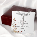 Mom Necklace - I'll Hold You In My Heart Mother's Day Gift Mother's Day Artisan Crafted Cross Necklace