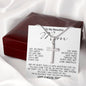 To My Beautiful Mom - I'm So Blessed That You Are My Mother - Love Your Son, Mother's Day Necklace Mother's Day Artisan Crafted Cross Necklace
