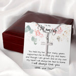 Mom Necklace, To My Mom Necklace Card – Alluring Beauty Necklace – Jewelry For Mom Gifts Mother's Day Artisan Crafted Cross Necklace