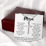 To My Amazing Mom Necklace From Son Little Boy You Taught Me Right Mom Birthday Gift For Her Mother's Day Necklace Mother's Day Artisan Crafted Cross Necklace