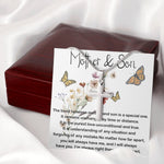 Mom Necklace, Mother and Son Gift, Gift For Mom From Son, Sentimental Gifts For Mom From Son,  Mother's Day Necklace Mother's Day Artisan Crafted Cross Necklace