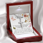 Mom Necklace Gift - To My Mom - Gift From Daughter - Mother's Day Necklace Mother's Day Artisan Crafted Cross Necklace