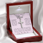 Gift For Caring Mom Form Son, To My Mom Necklace Gift For Mother's Day Mother's Day Artisan Crafted Cross Necklace