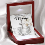 Mom Necklace, Best Mother's Day Gift - To My Mom Best Necklace Mother's Day Artisan Crafted Cross Necklace