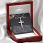 To My Bonus Mom Necklace, Thank You For Everything Mother's Day Gift For Mom Mother's Day Artisan Crafted Cross Necklace